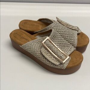 Kelsi Dagger Women's Silver Textured Mules